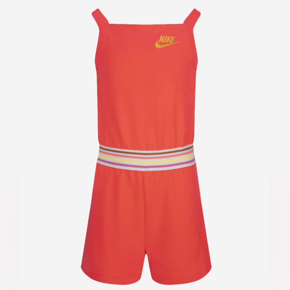 NWT • Nike • Pre-School Let's Roll Romper • Hot Punch • 36K807-A5C • Size 6X